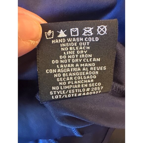 NWT Navy Blue Sequin Asymmetrical Overlay Dress Wedding MOB Holiday Formal Sz 14 - Picture 6 of 7